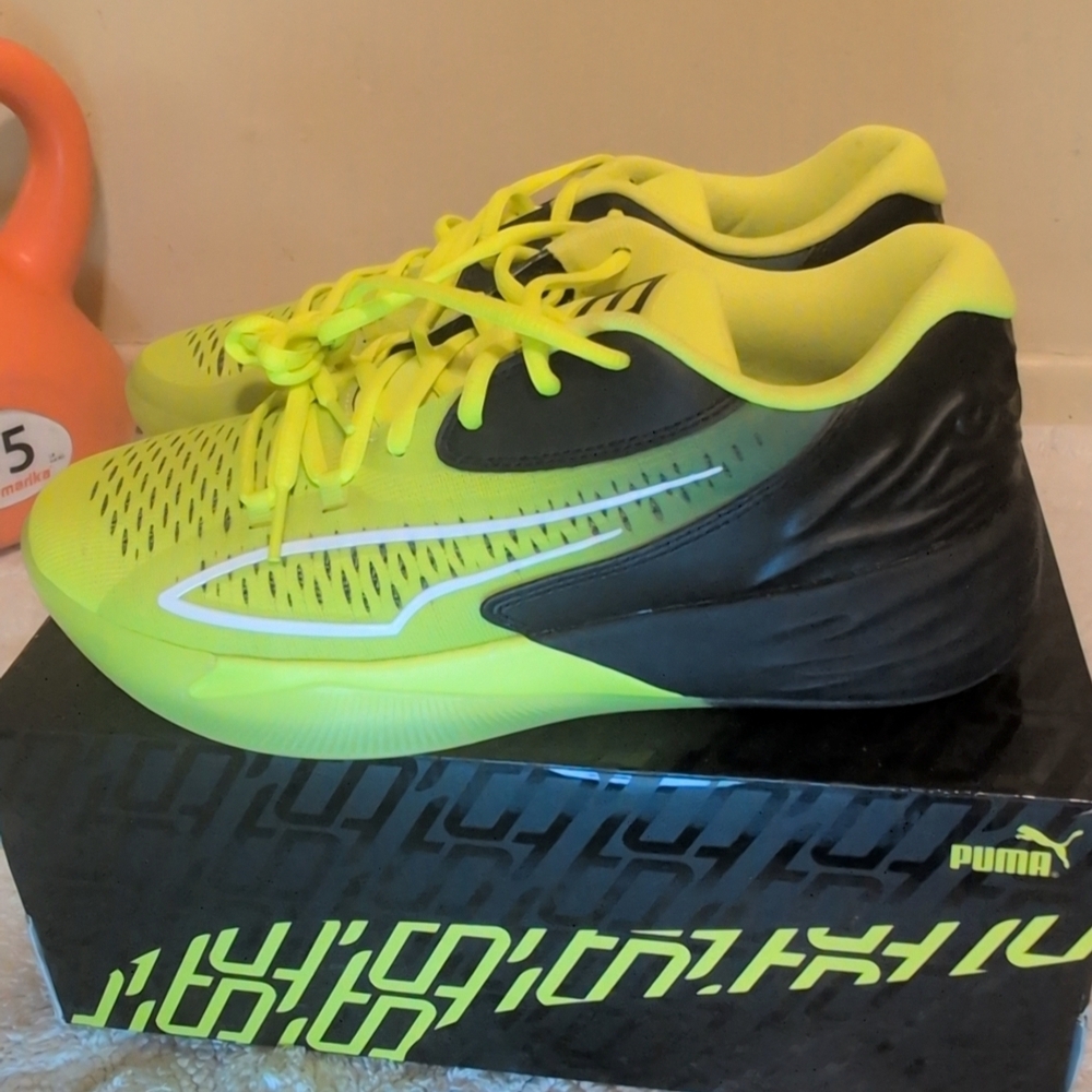 Puma Stewie 1 Quiet Fire Neon Basketball Sneakers